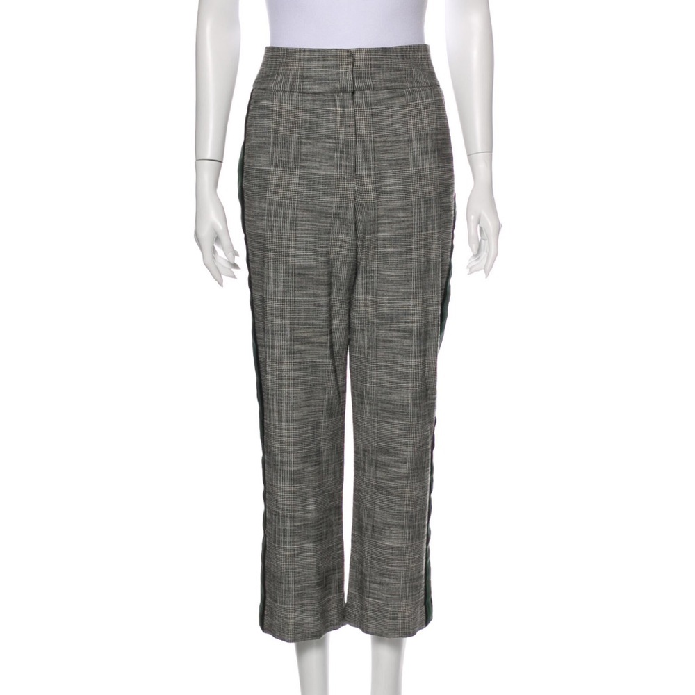 Veronica Beard plaid print wide leg trousers